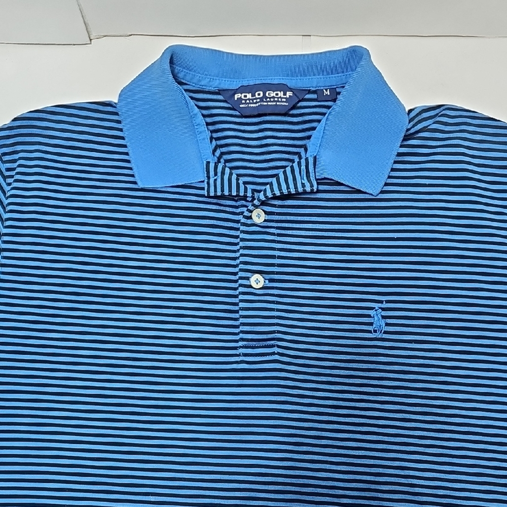 Ralph Lauren Polo Golf Blue and Black Striped Shirt